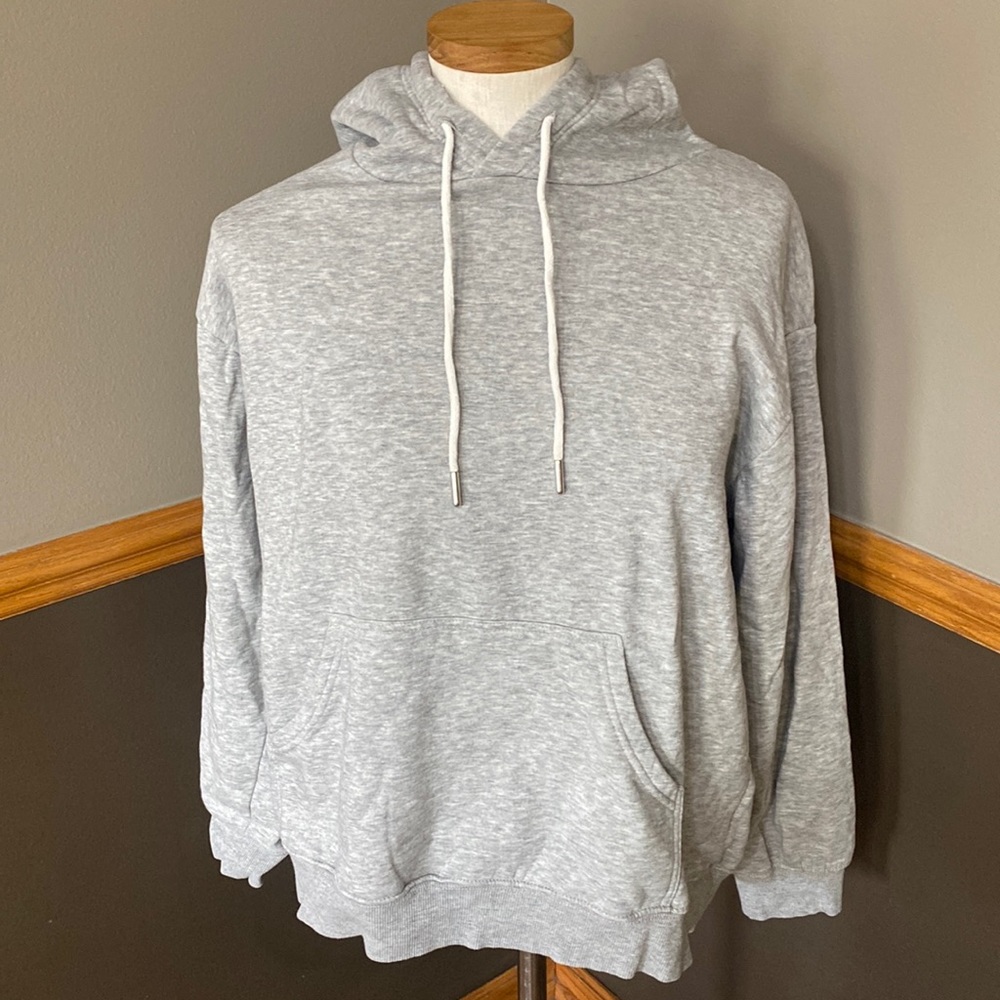 H&M light gray oversized hoodie sweatshirt size medium